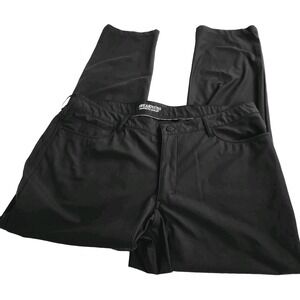 Kenneth Cole Awearness Mens Black Pants Sz 38x32 Five Pocket Flat Front Stretch